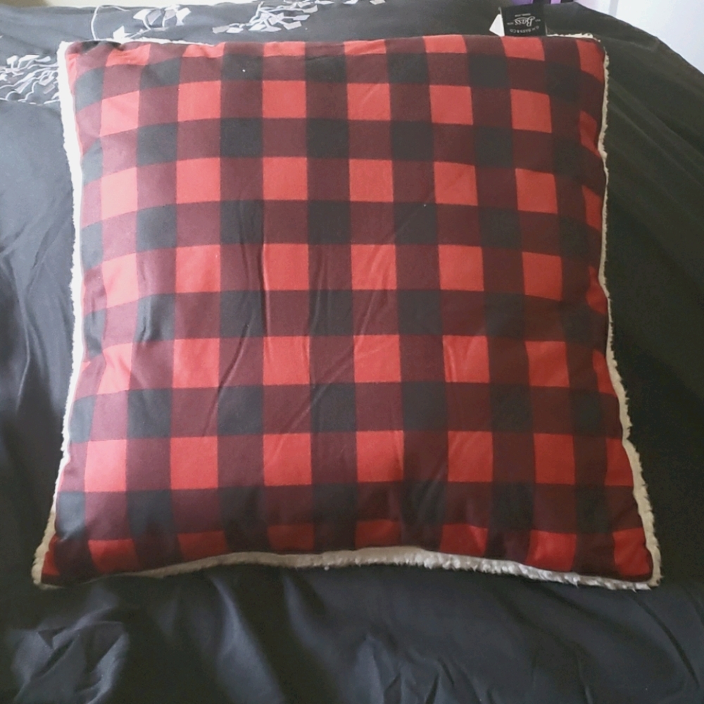 Black and red pillow
